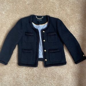 J Crew Black Wool Jacket 4P